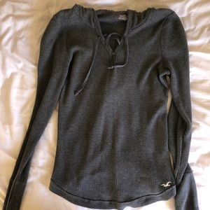 Long sleeve hooded shirt